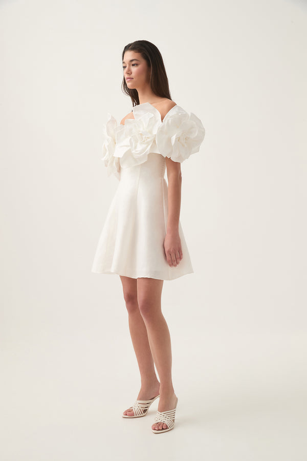 Aje Etta Mini Dress Ivory