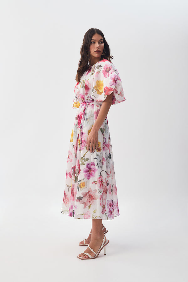 Aje Fleur Midi Dress Collage Floral