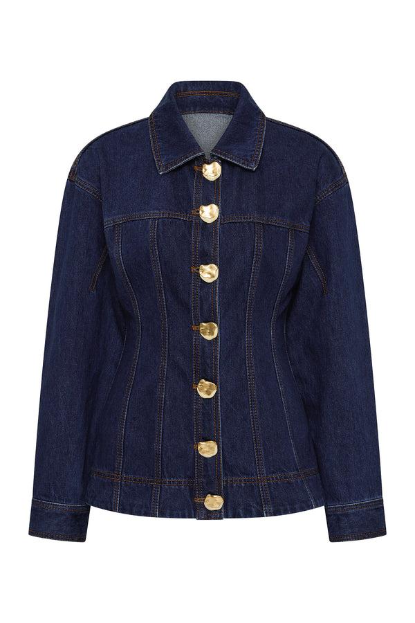 Aje Gianna Denim Shirt Dark Classic Wash