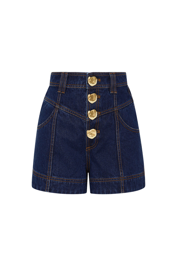 Aje Gianna Denim Short Dark Classic Wash