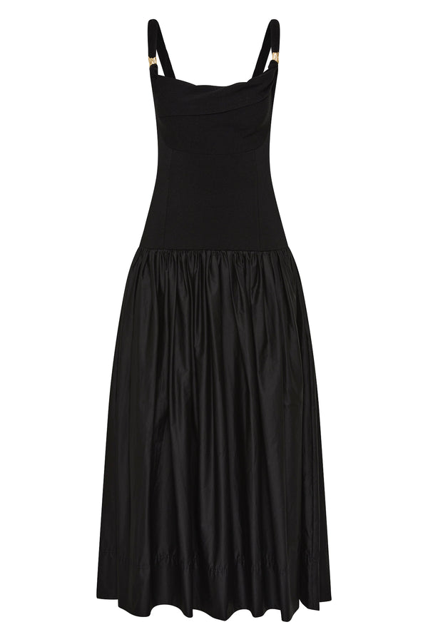 Aje Halcyon Knit Midi Dress Black