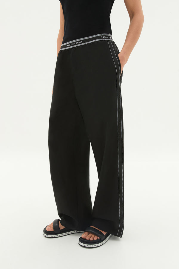 aje Logo Elastic Pant 513 Black