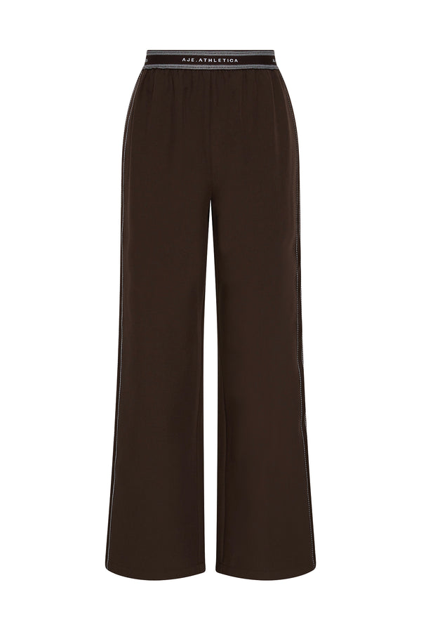 Aje Logo Elastic Pant 513 Chocolate