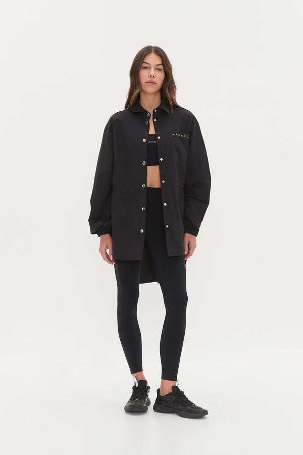 aje Oversized Storm Flap Shirt 445 Black