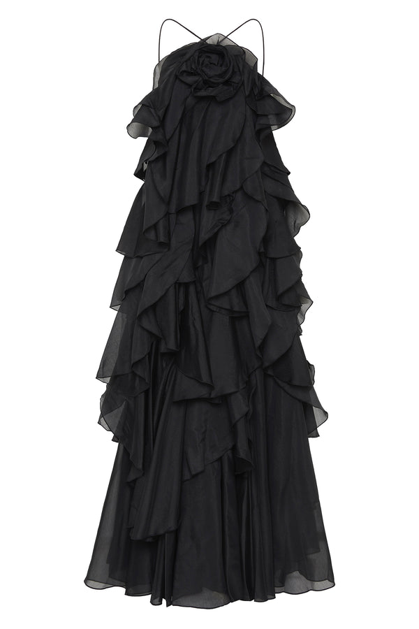 Aje Pandorea Layered Maxi Dress Black