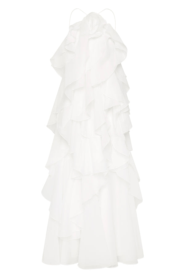 Aje Pandorea Layered Maxi Dress Ivory