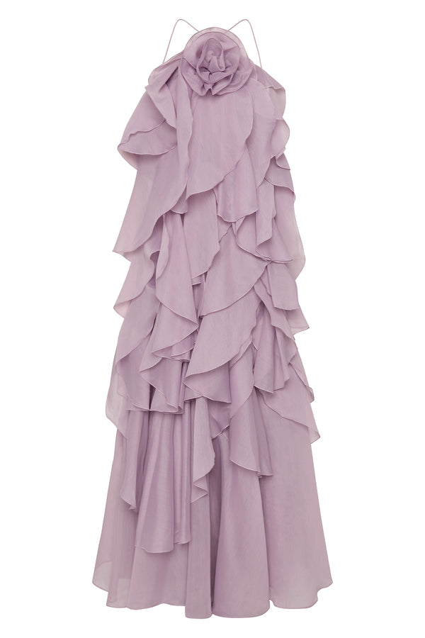 Aje Pandorea Layered Maxi Dress Lilac