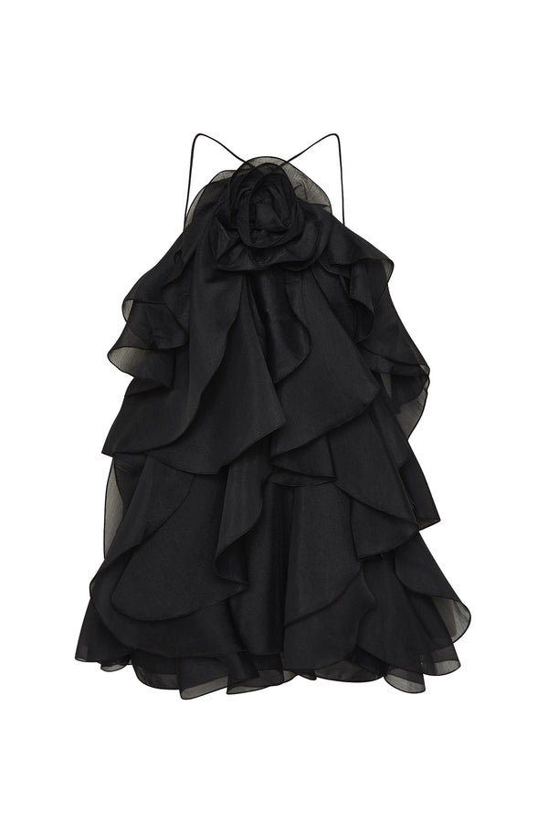 Aje Pandorea Layered Mini Dress Black