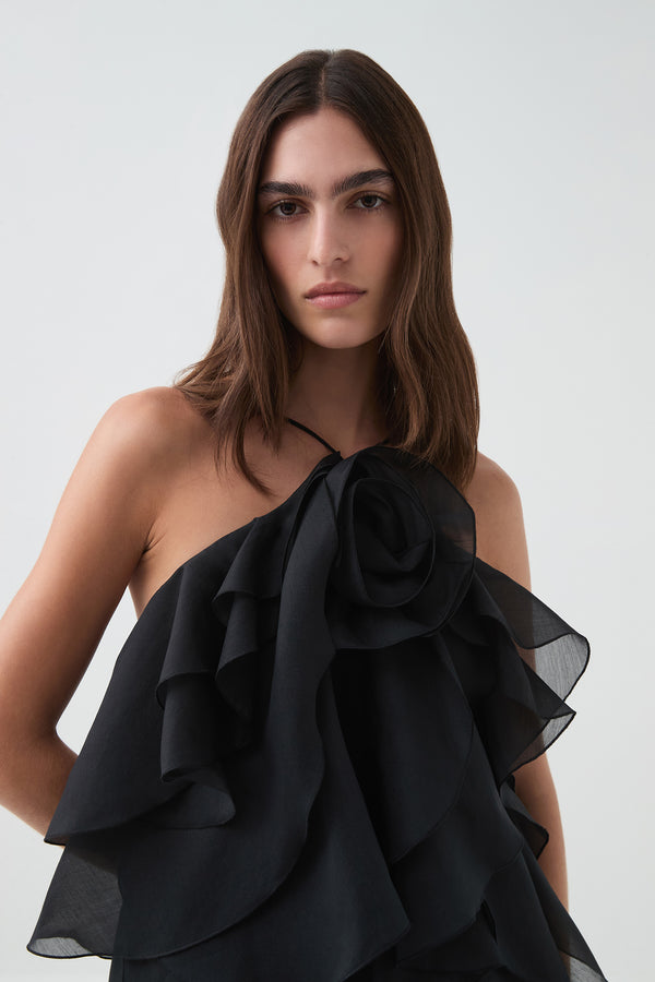 Aje Pandorea Layered Mini Dress Black