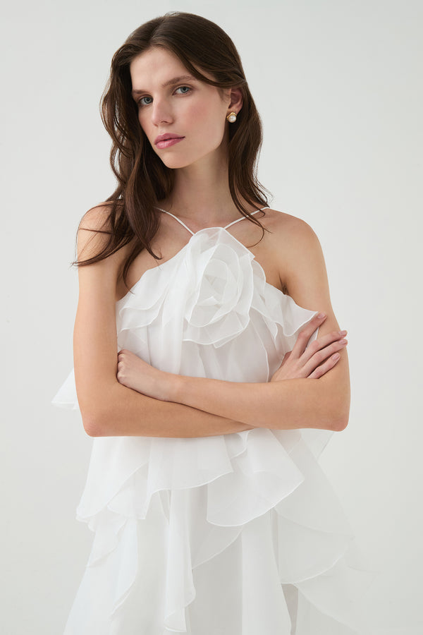 Aje Pandorea Layered Mini Dress Ivory