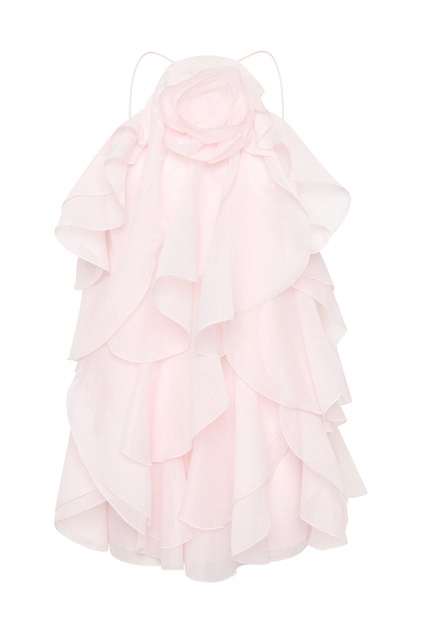 Aje Pandorea Layered Mini Dress Pastel Pink