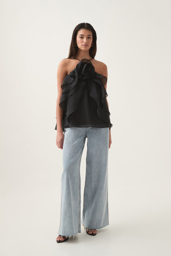 Aje Pandorea Layered Top Black
