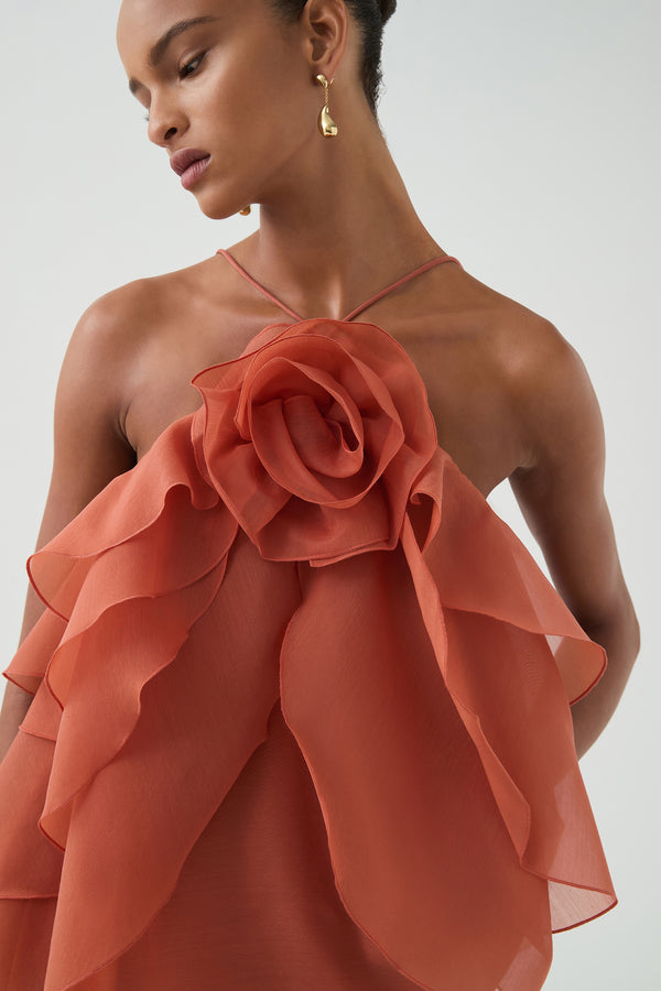 Aje Pandorea Layered Top Coral Clay