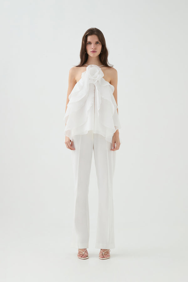 Aje Pandorea Layered Top Ivory