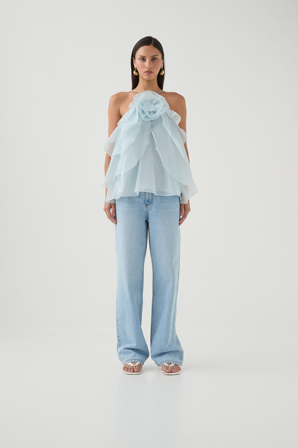 Aje Pandorea Layered Top Silver Blue
