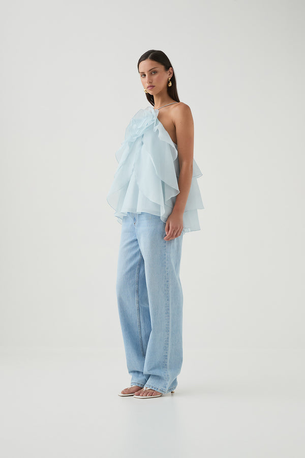 Aje Pandorea Layered Top Silver Blue
