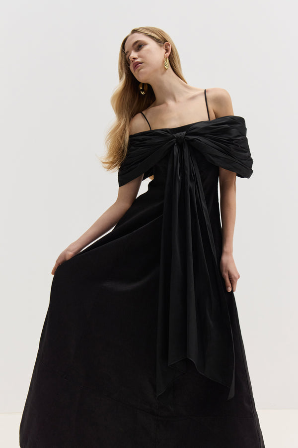 aje Scarlett Gown Black