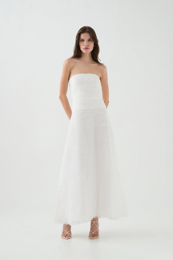 aje Soundscape Maxi Dress Ivory