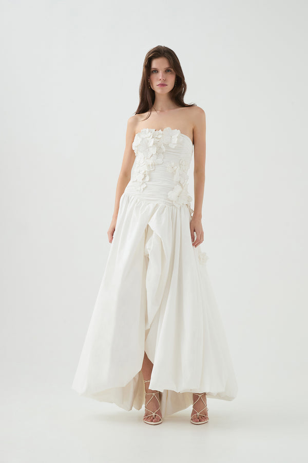 Aje Splendour Flower Gown Ivory