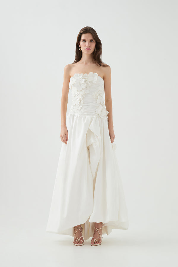 aje Splendour Flower Gown Ivory