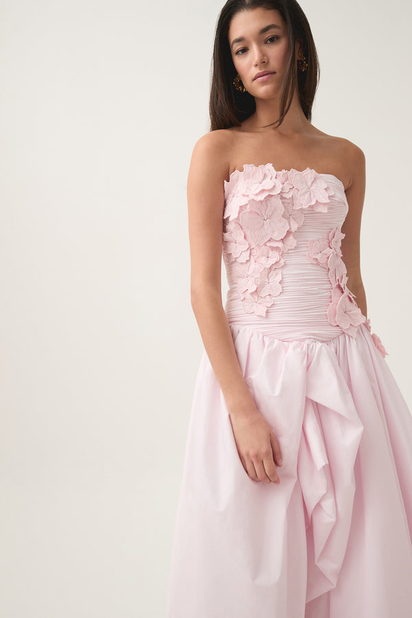 Aje Splendour Flower Gown Pastel Pink