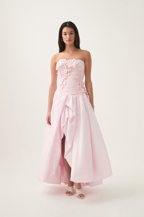Aje Splendour Flower Gown Pastel Pink