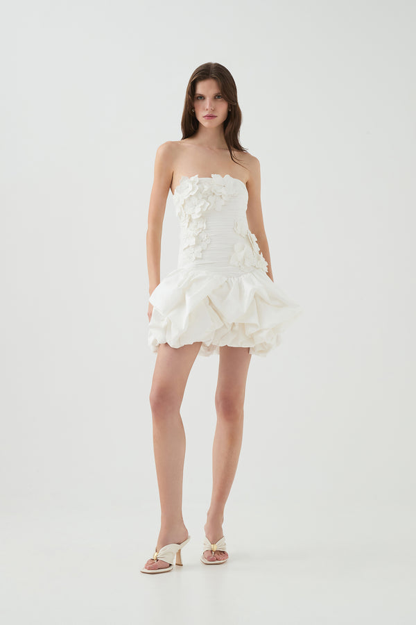 Aje Splendour Mini Dress Ivory