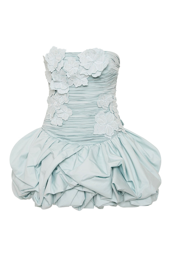 Aje Splendour Mini Dress Silver Blue