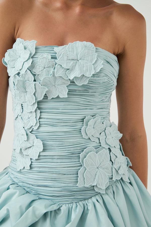 Aje Splendour Mini Dress Silver Blue