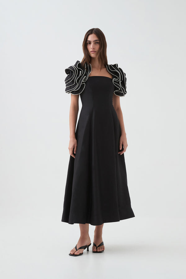 Aje Twyla Midi Dress Black