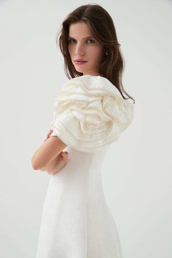 Aje Twyla Midi Dress Ivory