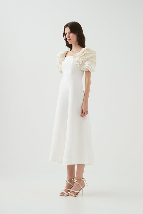 Aje Twyla Midi Dress Ivory