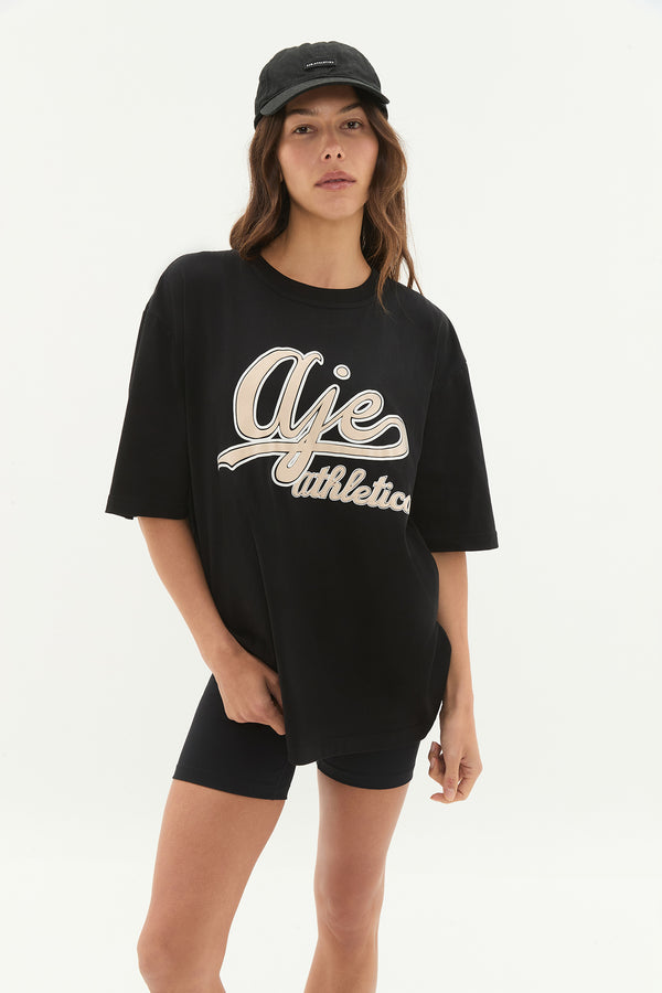 aje Varsity Logo Tee 102 Black