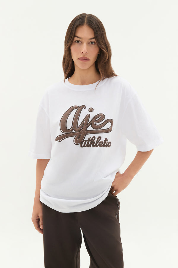 Aje Varsity Logo Tee 102 White