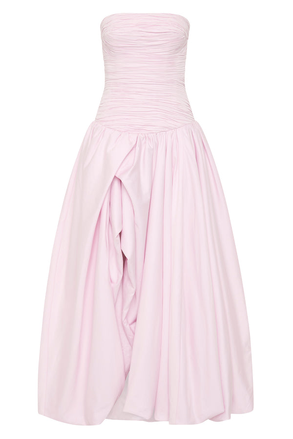 Aje Violette Bubble Hem Maxi Dress Pastel Pink