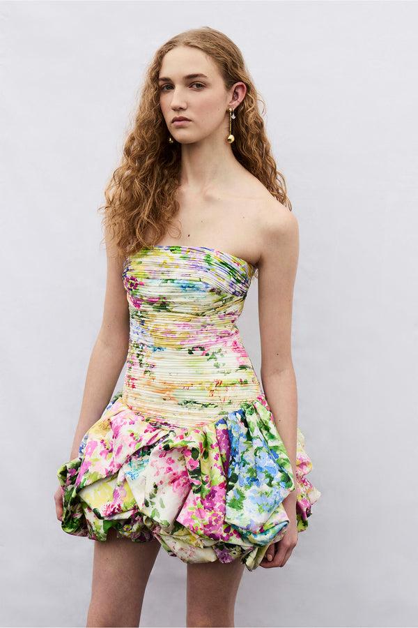 Aje Violette Bubble Hem Mini Dress Lavandula