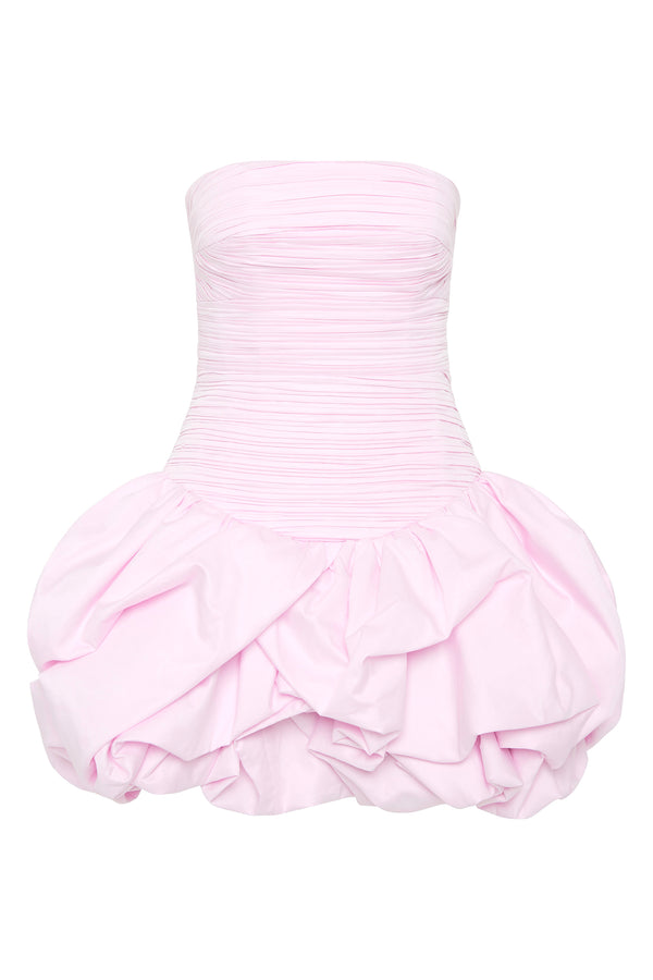Aje Violette Bubble Hem Mini Dress Pastel Pink