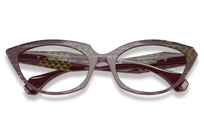Alain Mikli A03529 Pointille Burgundy/Damier Green/Noir Mikli