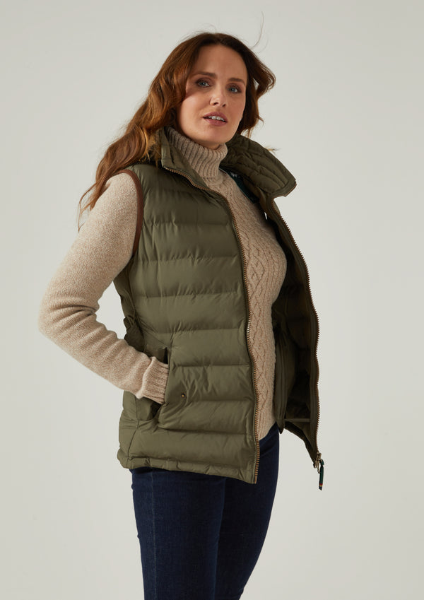 Alan Paine Calsall Ladies Olive Gilet - Regular Fit