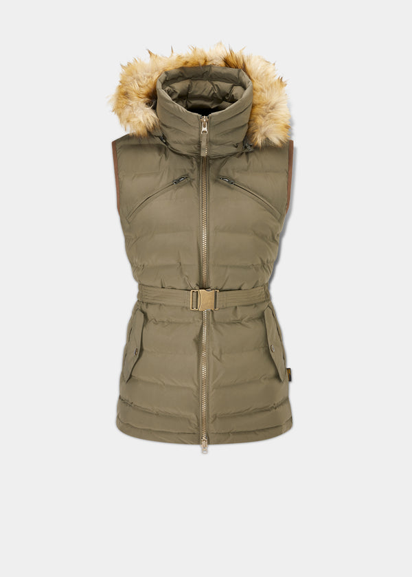 alan paine Calsall Ladies Olive Gilet - Regular Fit