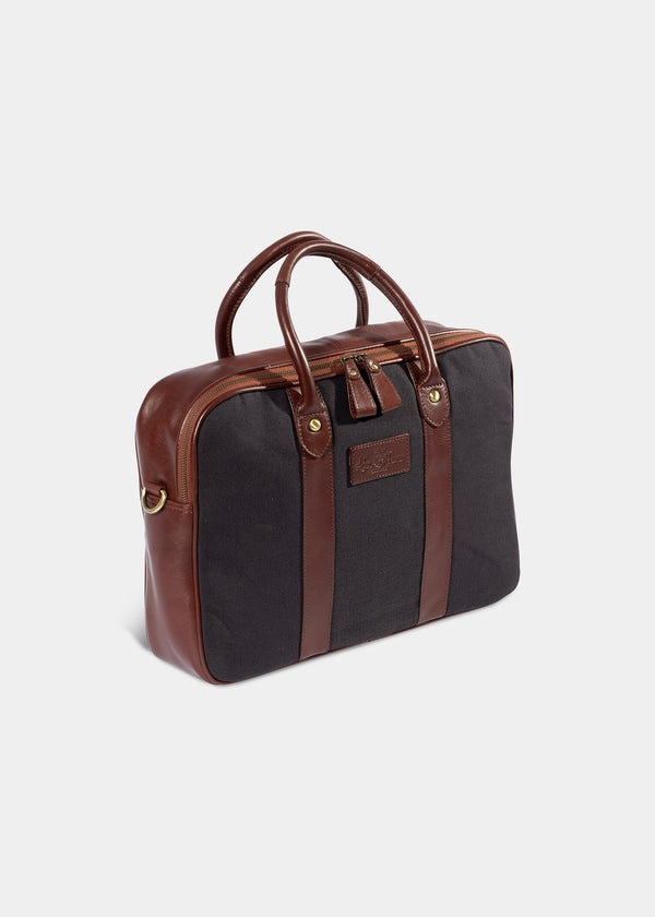 alan paine Canvas Laptop Bag In Dark Navy