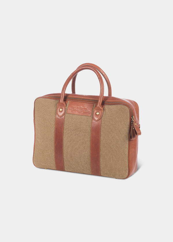 alan paine Canvas Laptop Bag In Sand