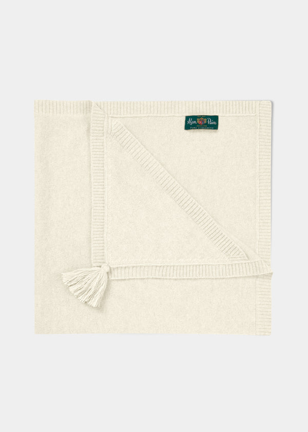 alan paine Cashmere Baby Blanket - Ecru
