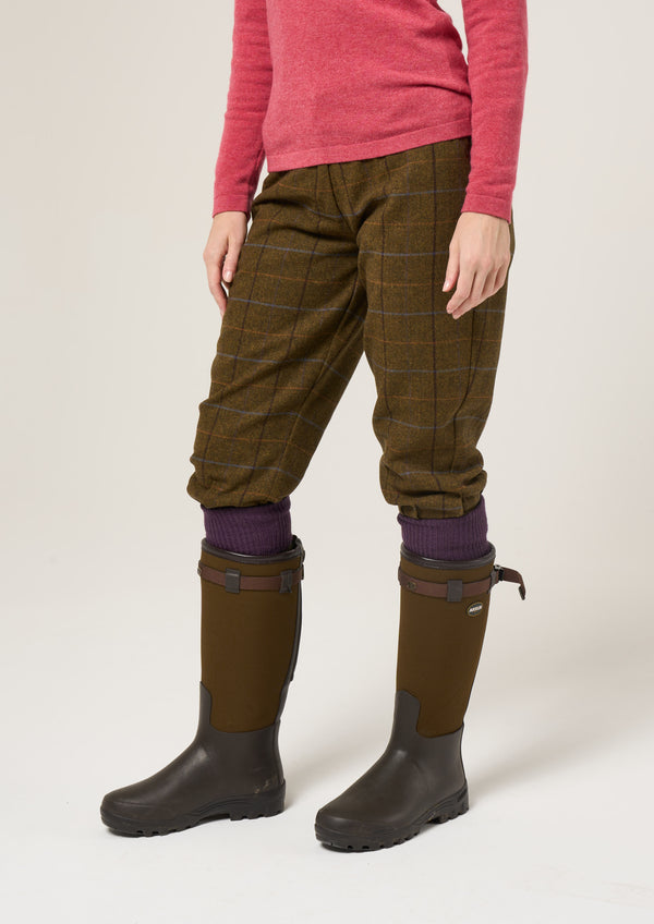 Alan Paine Combrook Ladies Tweed Breeks In Hazel