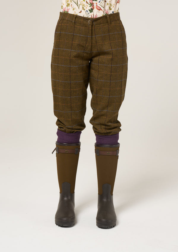 Alan Paine Combrook Ladies Tweed Breeks In Hazel
