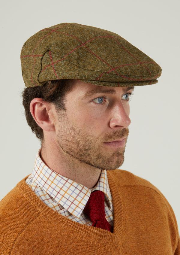 Alan Paine Combrook Men's Tweed Flat Cap In Sage