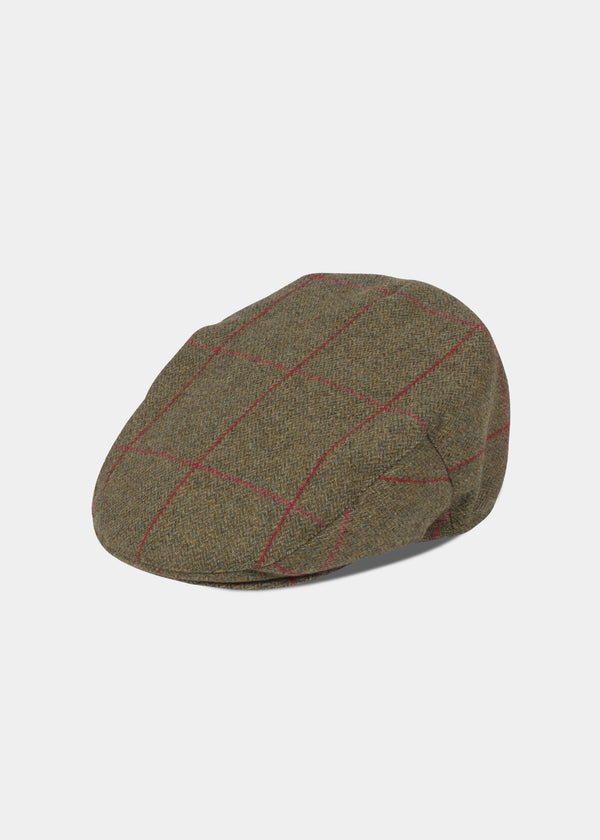 alan paine Combrook Men's Tweed Flat Cap In Sage