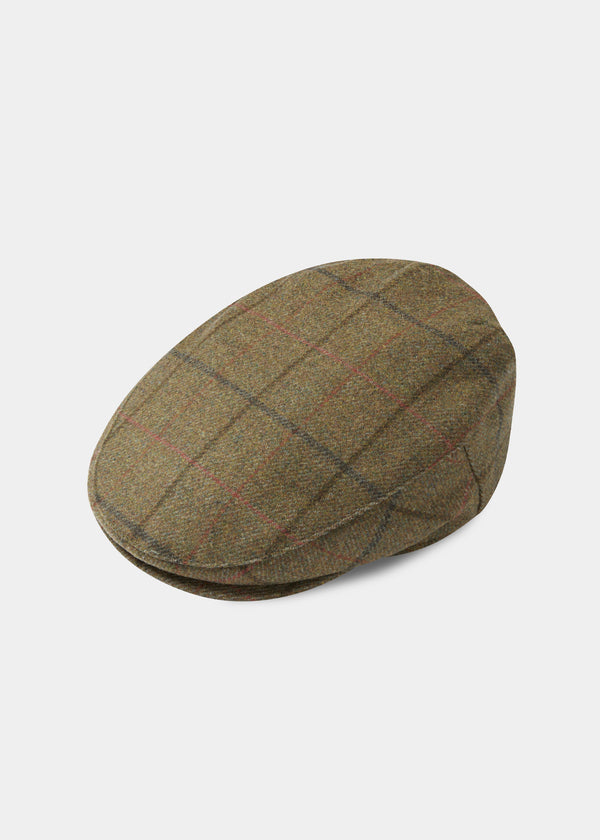 alan paine Combrook Men's Tweed Flat Cap In Thyme