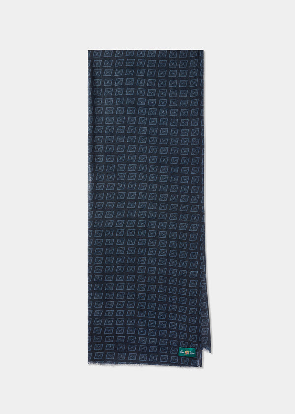 alan paine Dale Squares Scarf In Charcoal