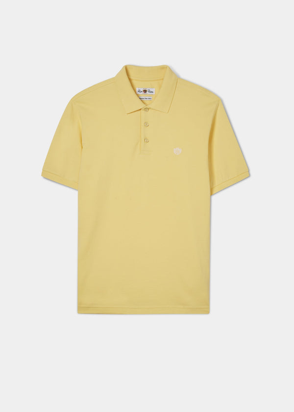 alan paine Fritton Pique Polo Shirt In Lemon